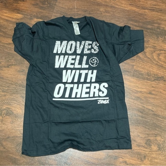 3 ZUMBA T-Shirts “MOVES WELL WITH OTHERS” customazible 100% cotton Large… - Picture 12 of 13